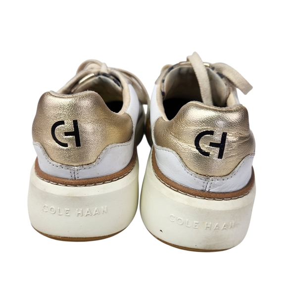Cole Haan Women's White and Gold Sneakers - Picture 7 of 12